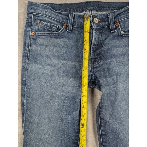 For All Mankind Bootcut Jeans Womens Size 27 Denim Low Rise Flare Festival Rodeo - Picture 6 of 9